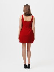 Bridget Mini Dress - Cherry Red