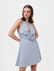 Rose Mini Dress - Light Blue