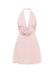Rose Mini Dress - Light Pink