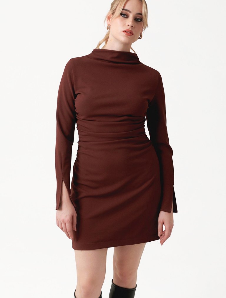 Taylor Mini Dress - Chocolate Brown