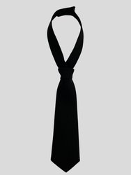 Black Tailored Petite Necktie - Black