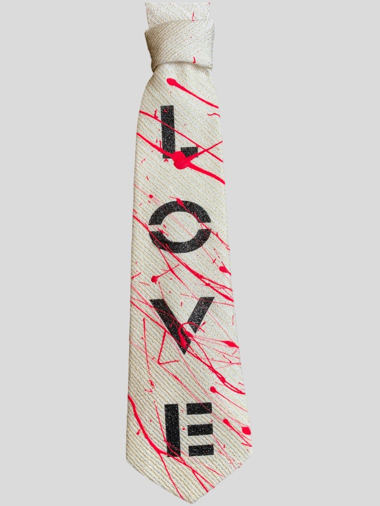 One Of A Kind: Nandanie X Hypnotiq Painted Lurex Plunge Necktie