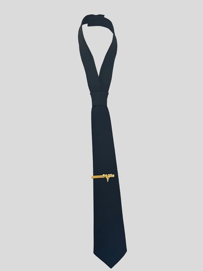 NANDANIE Tailored Black Classic Necktie + Tie Bar product