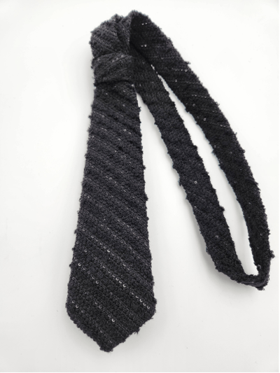 NANDANIE Textured Sequin Plunge Necktie product