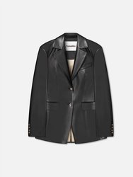 Hathi Okobor Alt-Leather Blazer - Black