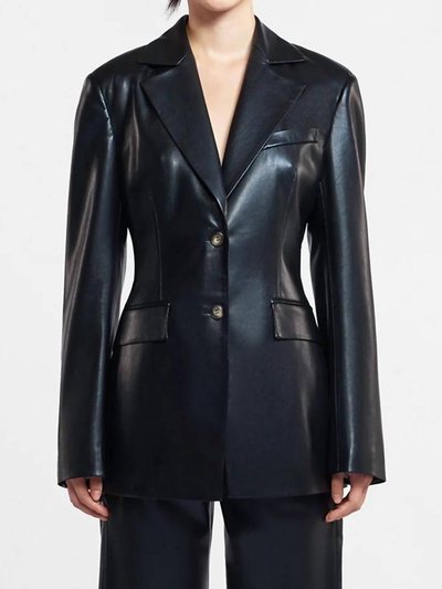 Nanushka Hathi Okobor Alt-Leather Blazer - Black product