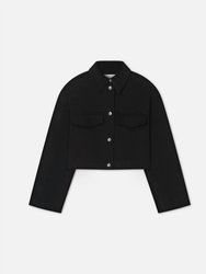 Kalare Double Wool And Silk Jacket In Black