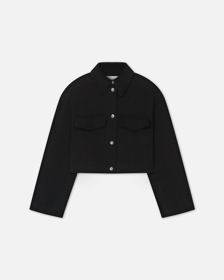 Kalare Double Wool And Silk Jacket In Black