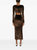 Zanee Cut-Out Midi Dress In Chocolate Brown