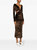 Zanee Cut-Out Midi Dress In Chocolate Brown