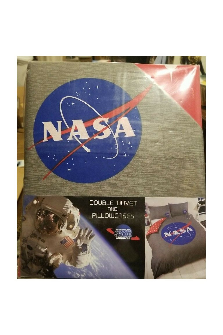  NASA ISA Logo Duvet Set - Full (UK Double) - Gray/Blue/Red