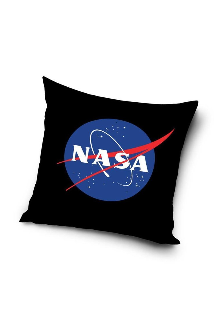 NASA Logo Filled Cushion - Black/Blue/White