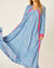 Fiore Maxi Dress In Pinwheel Denim