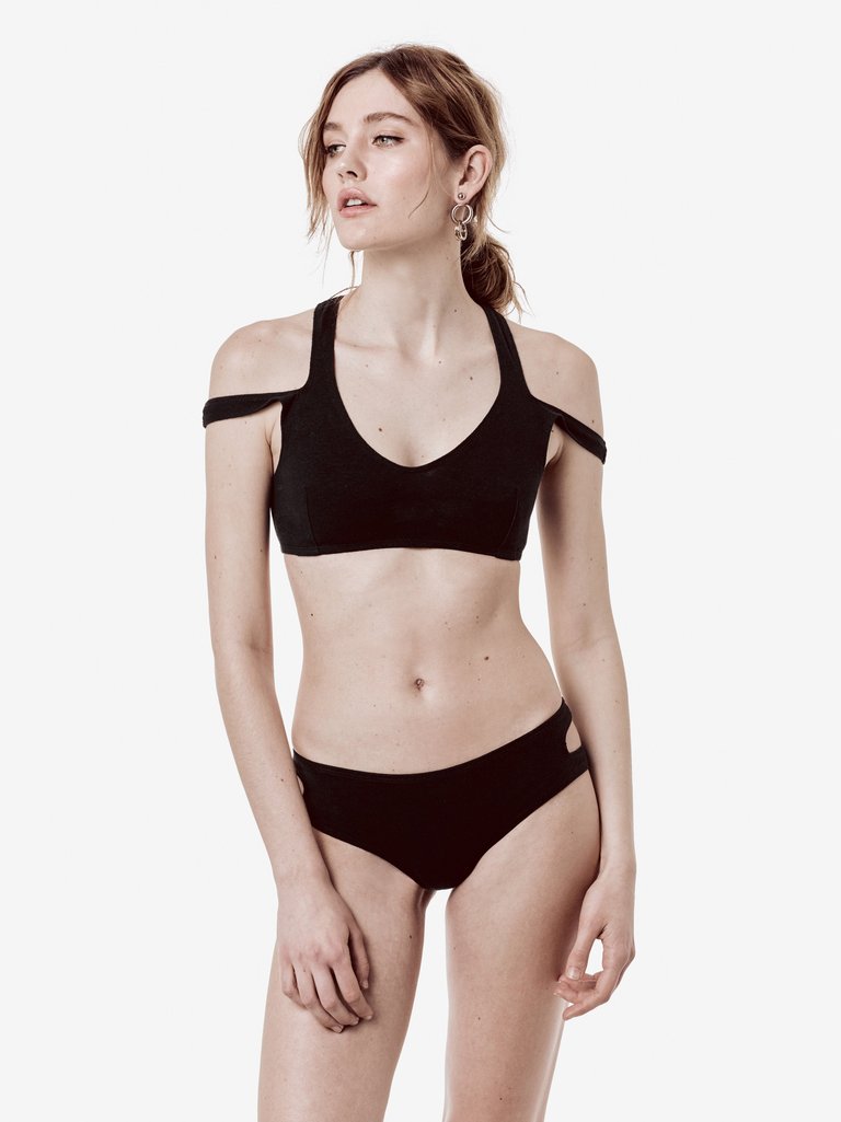 Clean Cut, Bikini Top - Black - Black