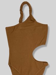 Swirl One Piece Swimsuit, Tan - Tan