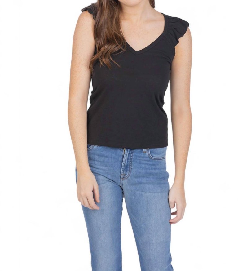 Aven Cami Top In Jet Black - Jet Black