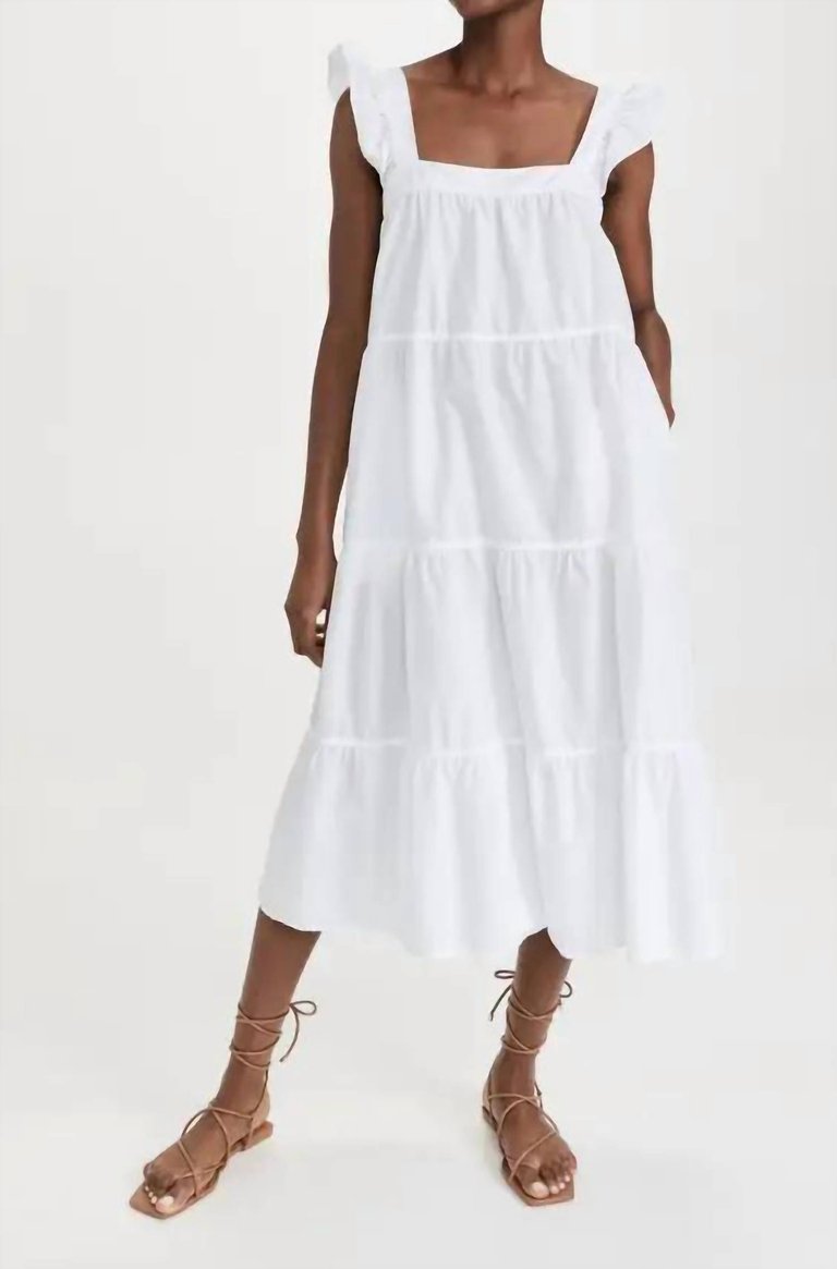 Camille Easy Sundress In White - White