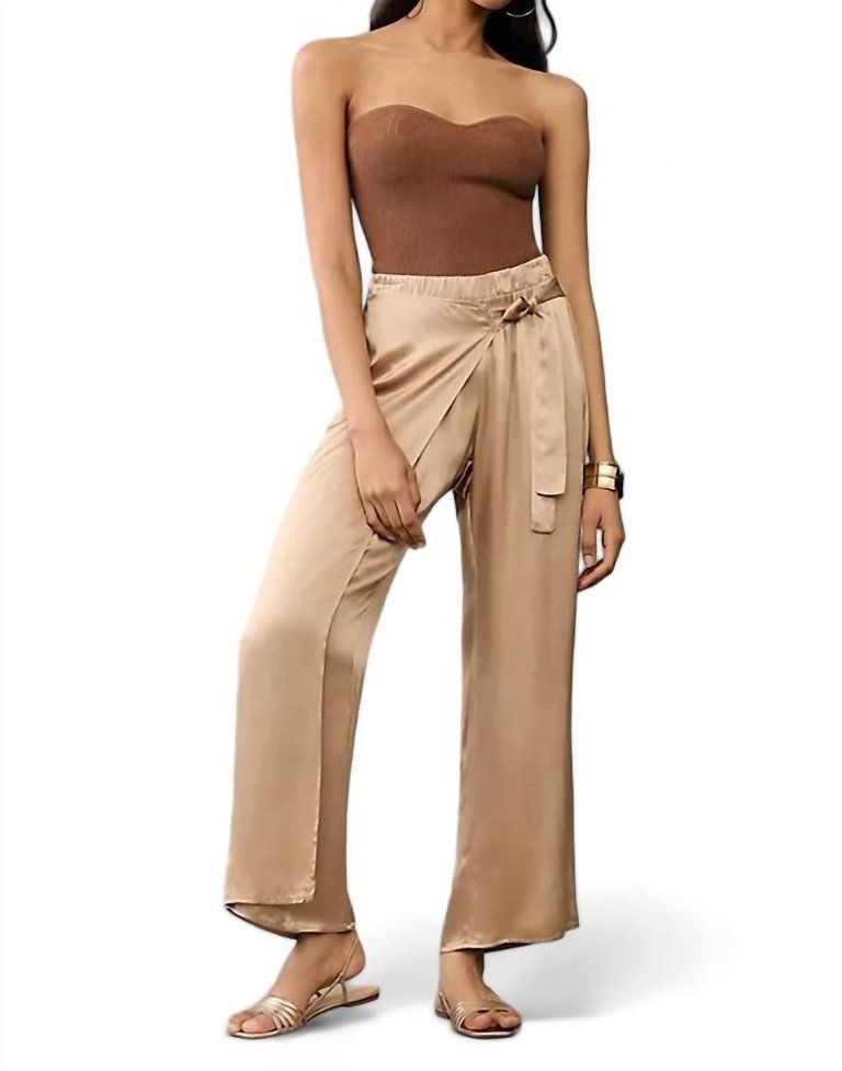 Donatella Wrap Pant In Cafe Au Lait