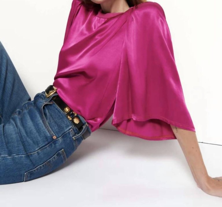 Donna Blouse Top In Fuschia