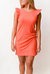 Elliot Ruffle Dress In Candy Apple - Candy Apple