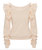 Esther Ruffle Shoulder Sweatshirt In White Chocolate