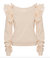 Esther Ruffle Shoulder Sweatshirt In White Chocolate