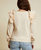 Esther Ruffle Shoulder Sweatshirt In White Chocolate