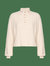 Evan Cropped Turtleneck Top In White Chocolate