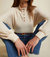 Evan Cropped Turtleneck Top In White Chocolate