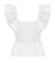 Jenny Ruffle Tank In White