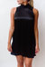 Jett Mock Neck Dress In Black - Black