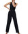 Kiara V Neck Jumpsuit In Jet Black