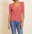 Nancy Puff Sleeve Sweater Tee In Rosehip - Rosehip