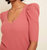 Nancy Puff Sleeve Sweater Tee In Rosehip