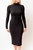 Nicole Turtleneck Dress In Black - Black