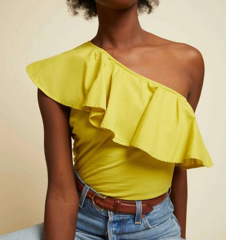 Noella Top In Chartreuse