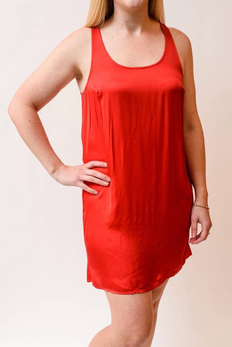 Paloma Shift Dress In Red - Red