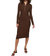 Phoebe Turtleneck Dress In Dark Chocolate - Dark Chocolate