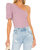 Raina One Shoulder Tee In Lilac - Lilac