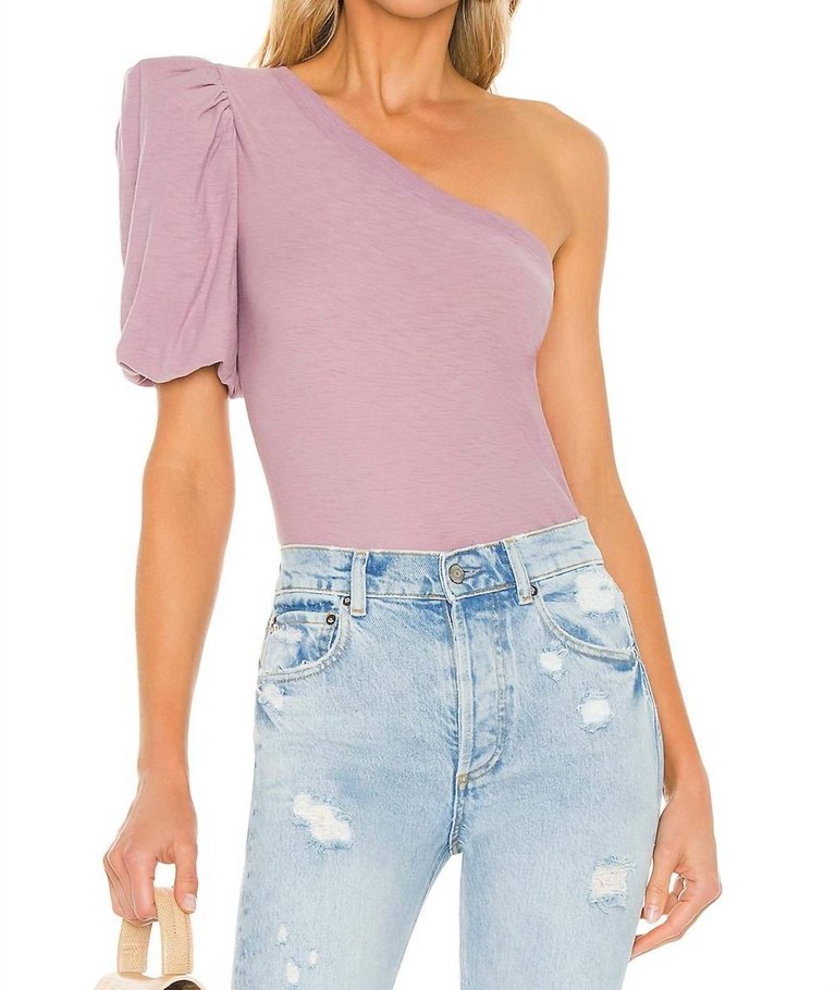 Raina One Shoulder Tee In Lilac - Lilac