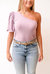 Raina One Shoulder Tee In Lilac