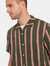 Stripe Silk Blend Button Up Shirt