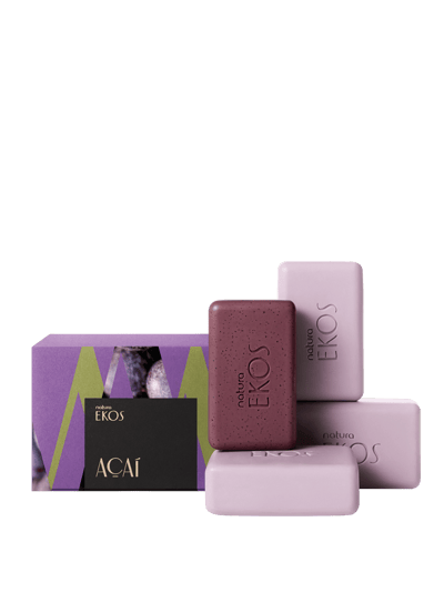 natura Ekos Açaí Creamy & Exfoliating Monopack Soap Set product