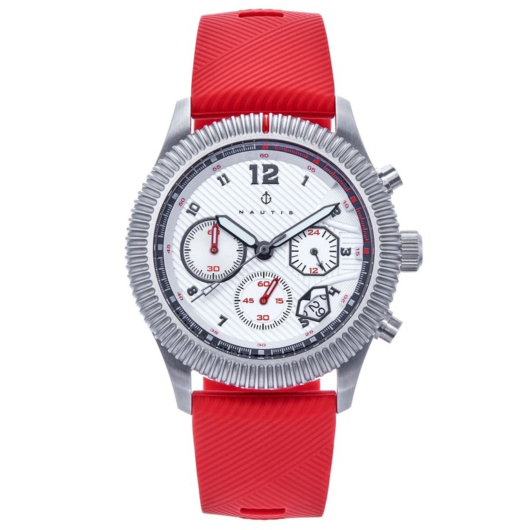 Meridian Chronograph Strap Watch w/Date - Red