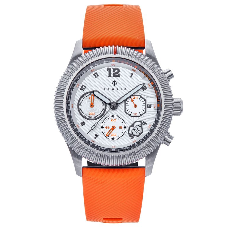 Meridian Chronograph Strap Watch w/Date - Orange