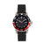 Nautis Diver Pro 200 Leather-Band Watch w/Date - Black & Red