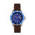 Nautis Diver Pro 200 Leather-Band Watch w/Date - Blue