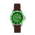 Nautis Diver Pro 200 Leather-Band Watch w/Date - Green