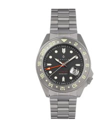Nautis Global Dive Watch w/Date - Bracelet - Grey