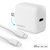 20W PD Wall Charger + USB-C To Lightning 4ft Cable - White